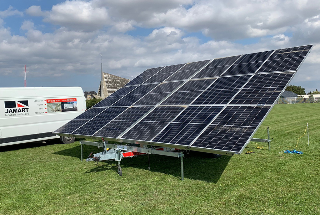 reboque solar para aluguer em estaleiros de obras e espaços para eventos