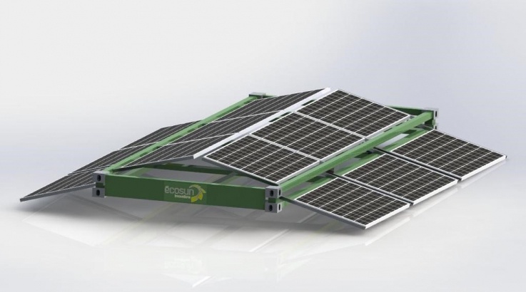 Cadre solaire Frame-Watt® sur container ou bungalow