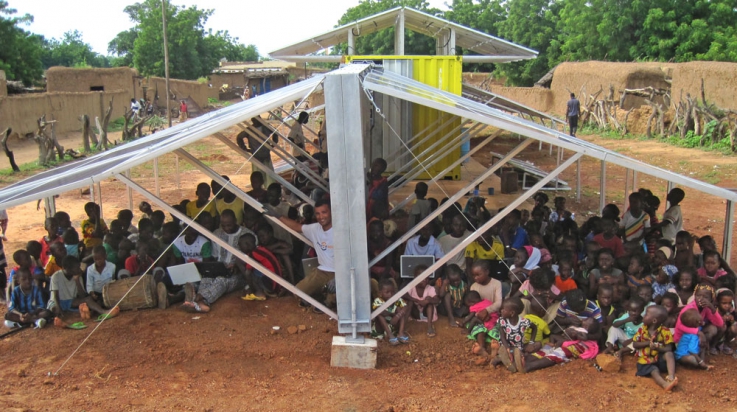 supplying electricity to a village with solar energy