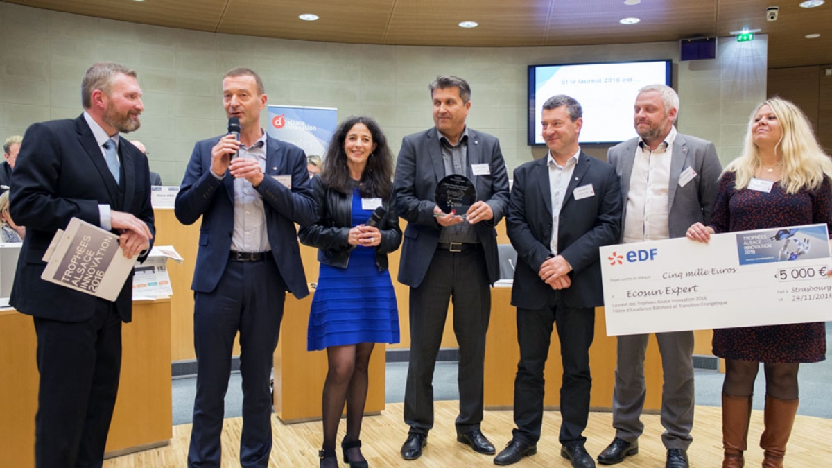 Galardón de los Trofeos Alsace Innovation 2016 Ecosun Mobil-Watt®