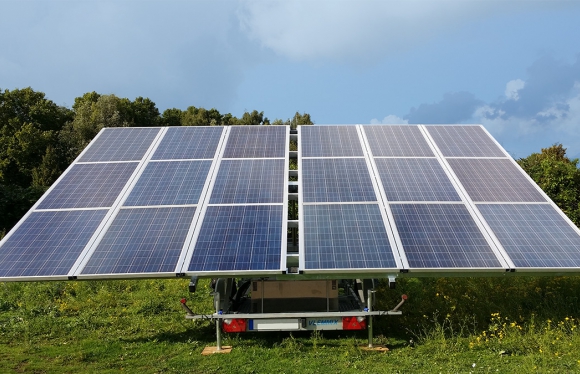 Reboque solar aluguer