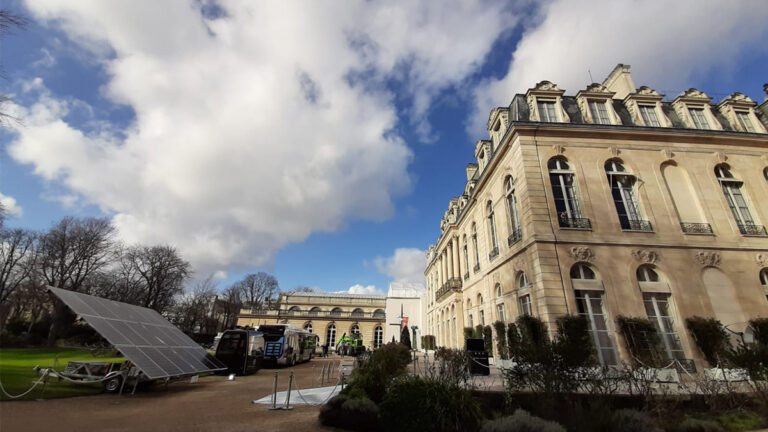 ECOSUN Innovations à l'Élysée avec la remorque solaire Trailer-Watt®