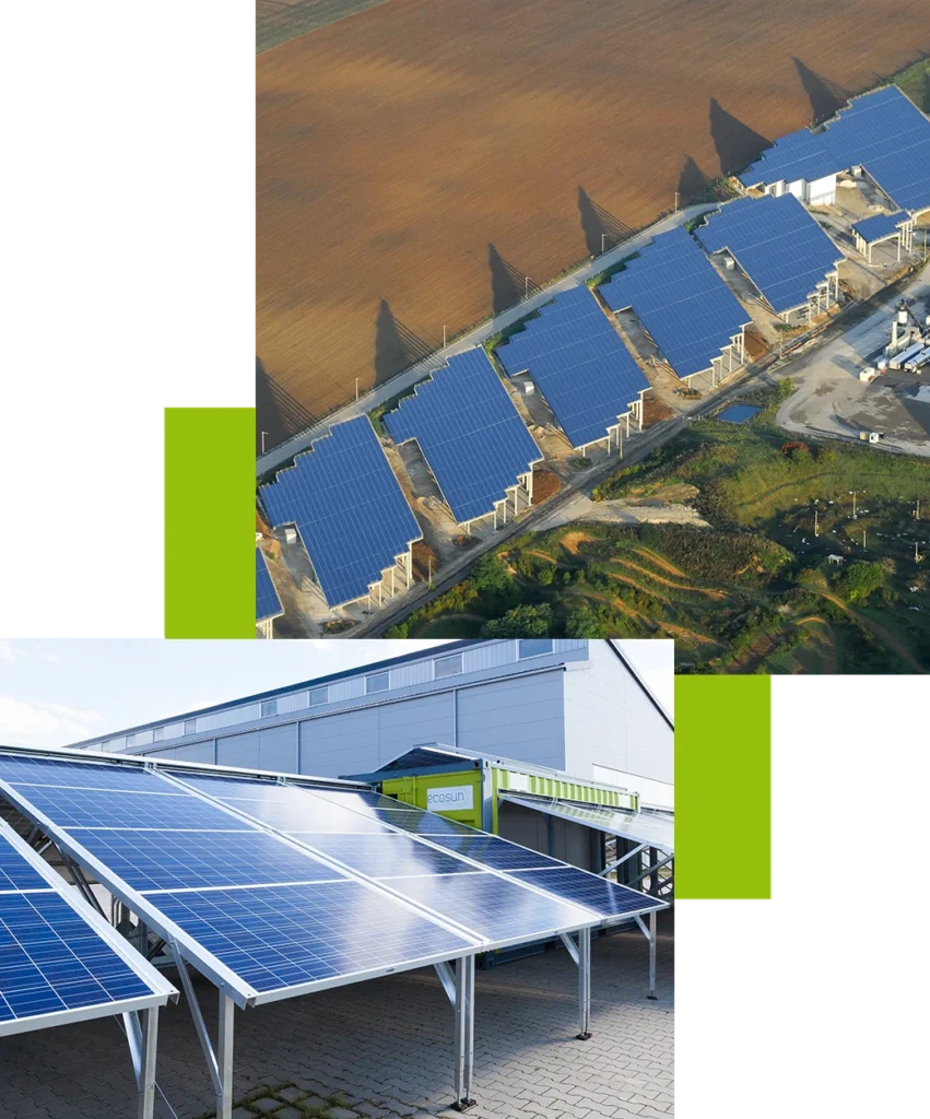 Parc solaire et container solaire mobile